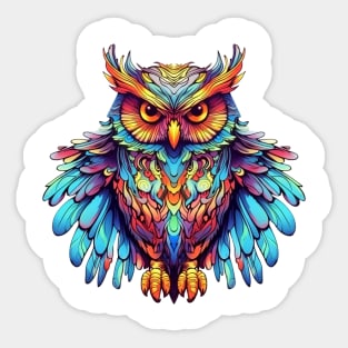 Colorful Owl #2 Sticker